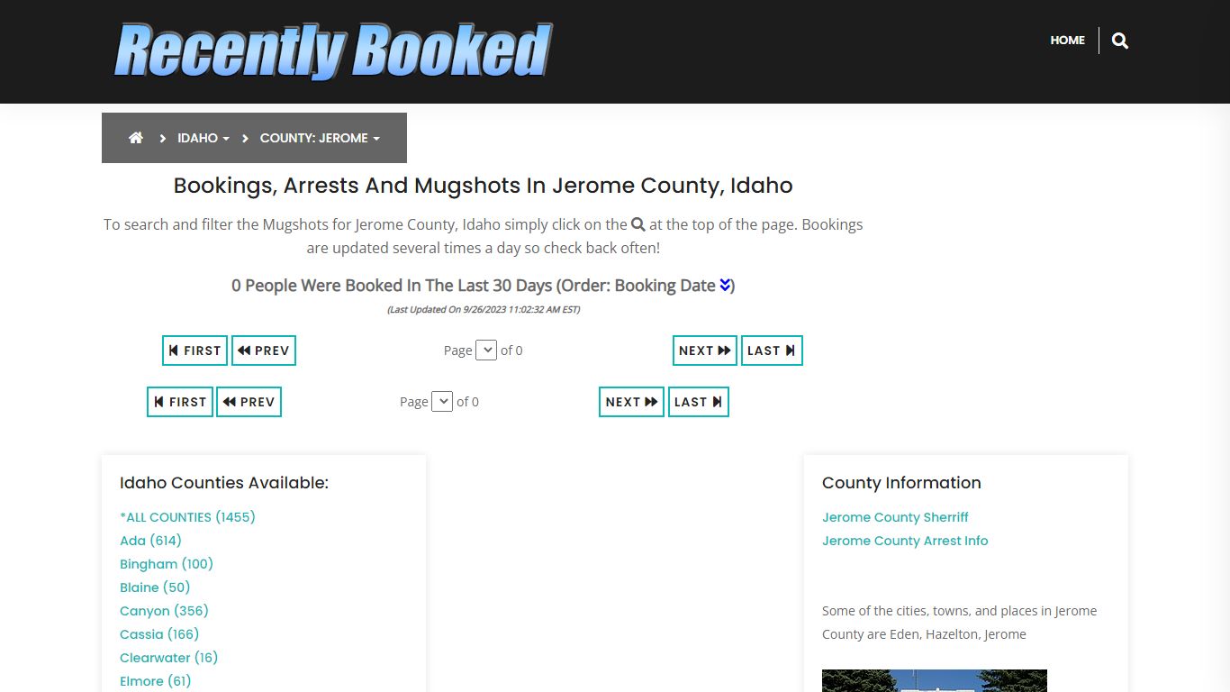 Recent bookings, Arrests, Mugshots in Jerome County, Idaho